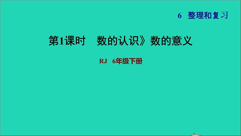 2022六年级数学下册第6单元总复习专题一数与代数第1课时数的认识1数的意义习题课件新人教版01