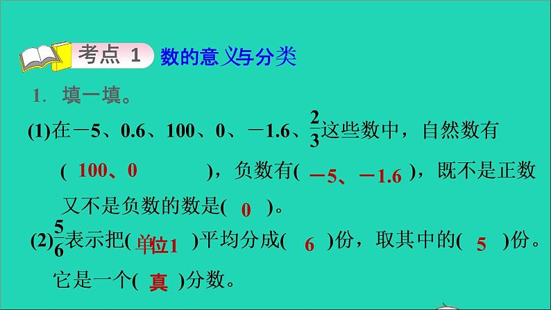 2022六年级数学下册第6单元总复习专题一数与代数第1课时数的认识1数的意义习题课件新人教版03