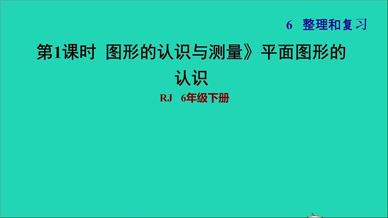 2022六年级数学下册第6单元总复习专题二图形与几何第1课时图形的认识与测量1平面图形的认识习题课件新人教版01