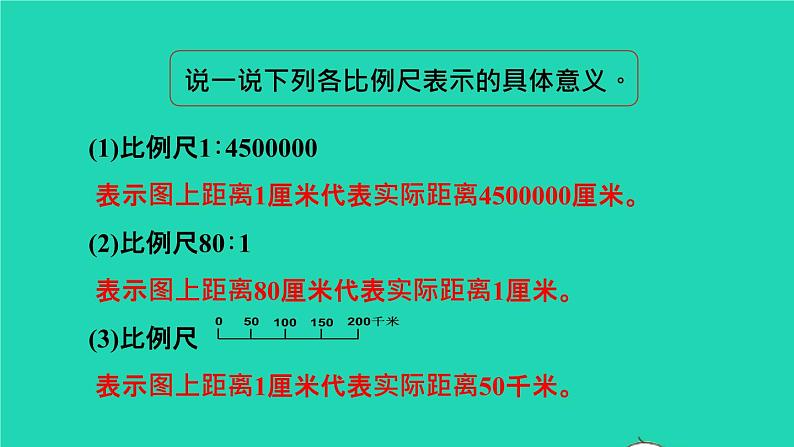 2022六年级数学下册第4单元比例第7课时比例尺2求实际距离预习课件新人教版第3页