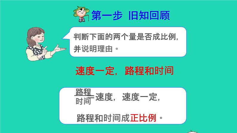 2022六年级数学下册第4单元比例第10课时用正比例关系解决问题预习课件新人教版02