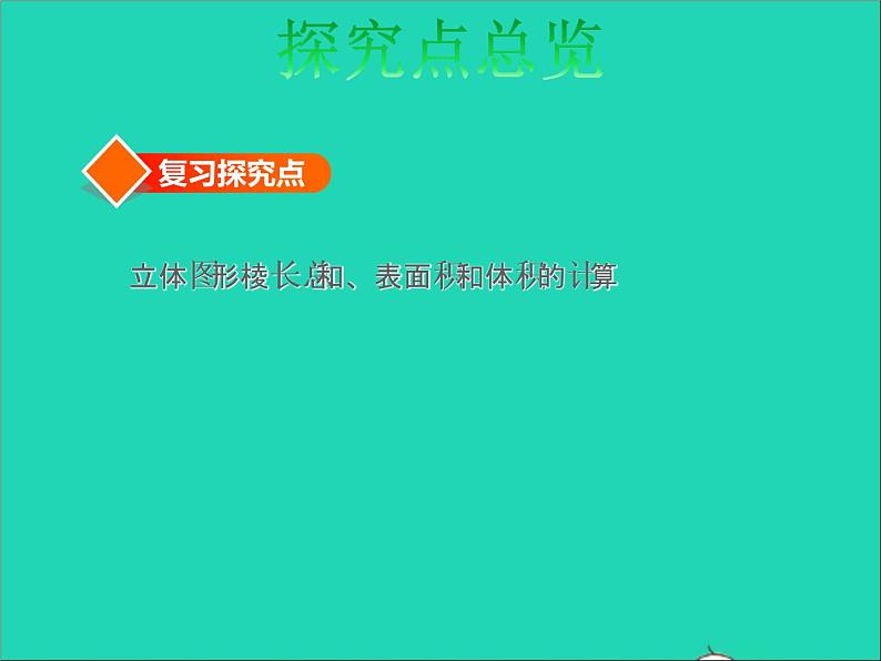 2022六年级数学下册第7单元总复习2图形与几何第5课时立体图形的表面积和体积____长方体和正方体授课课件苏教版第3页