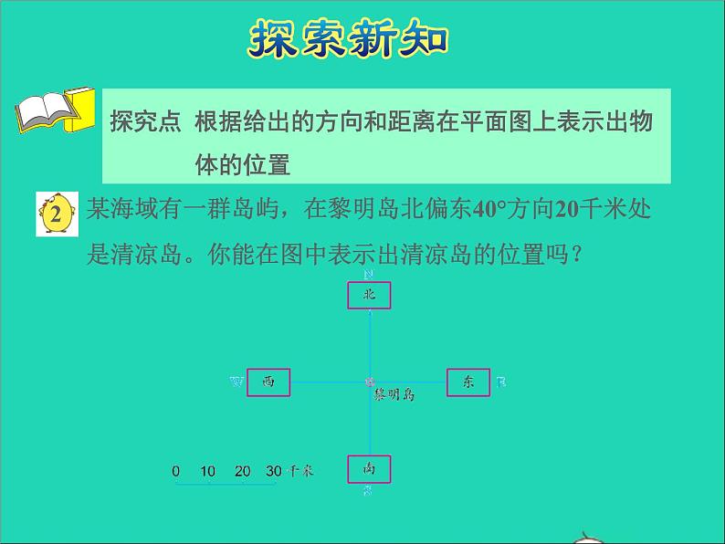 2022六年级数学下册第5单元确定位置第2课时用方向和距离在平面图上表示物体位置授课课件苏教版第4页