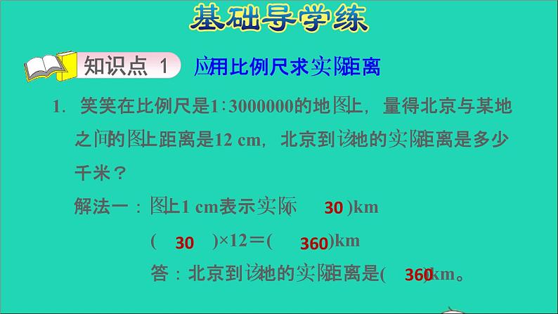 2022六年级数学下册第4单元比例第6课时比例尺的应用习题课件苏教版第3页