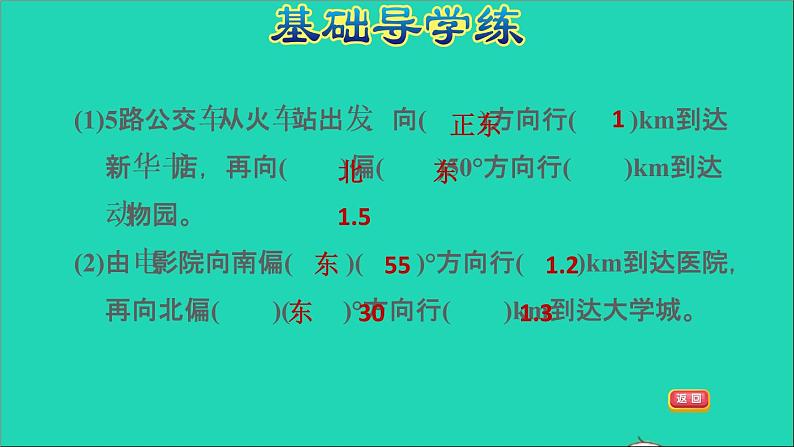 2022六年级数学下册第5单元确定位置第3课时描述简单的行走路线习题课件苏教版05
