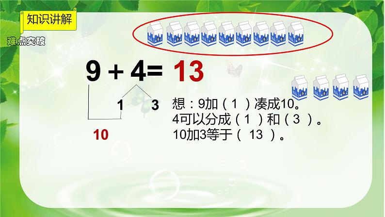 一年级数学上册教学课件-8.1   9加几31-人教版(共12张PPT)第6页