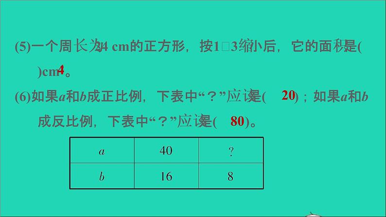 2022六年级数学下册第4单元比例阶段小达标6课件新人教版第5页
