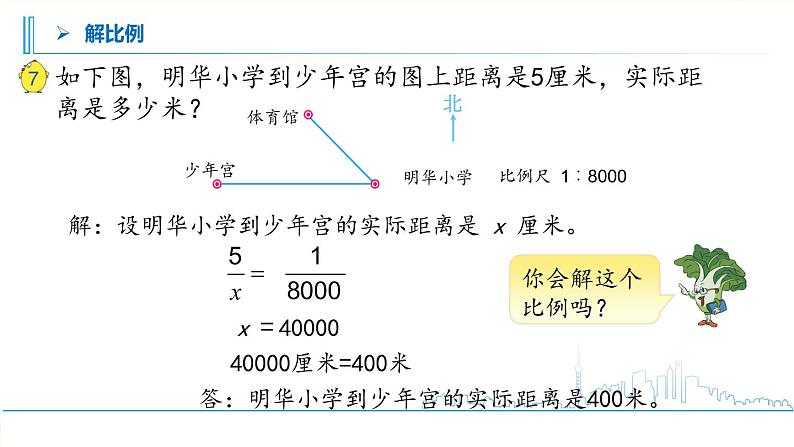 小学数学六下 第4单元 第6课时 比例尺（2） 自主学习课件第7页