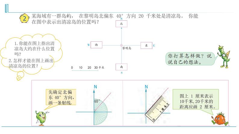 小学数学六下 第5单元 第2课时 用方向和距离确定位置 自主学习课件03