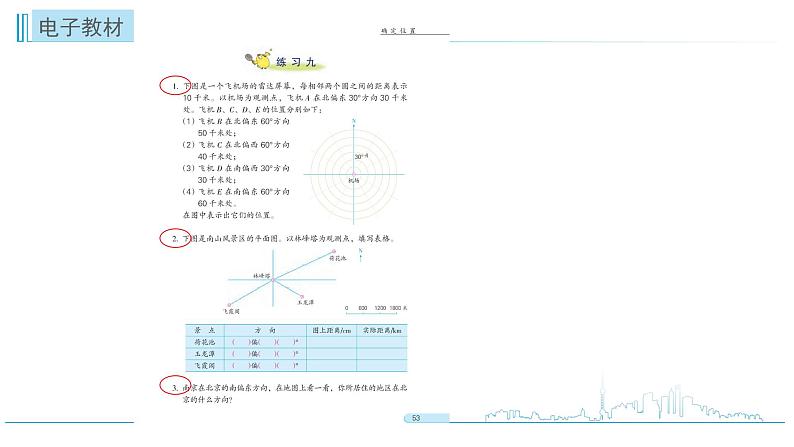 小学数学六下 第5单元第1课时 用方向和距离确定位置 自主学习课件03