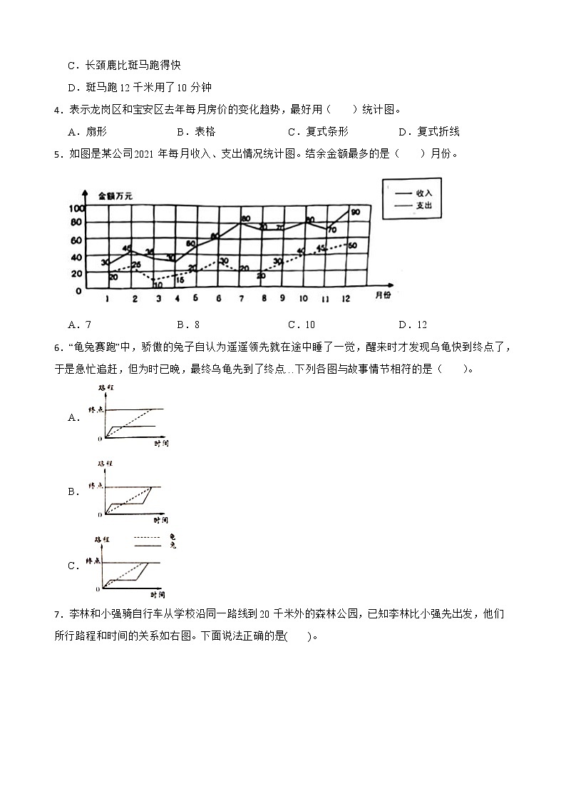 5.4身高的变化同步练习 六年级上册数学北师大版02