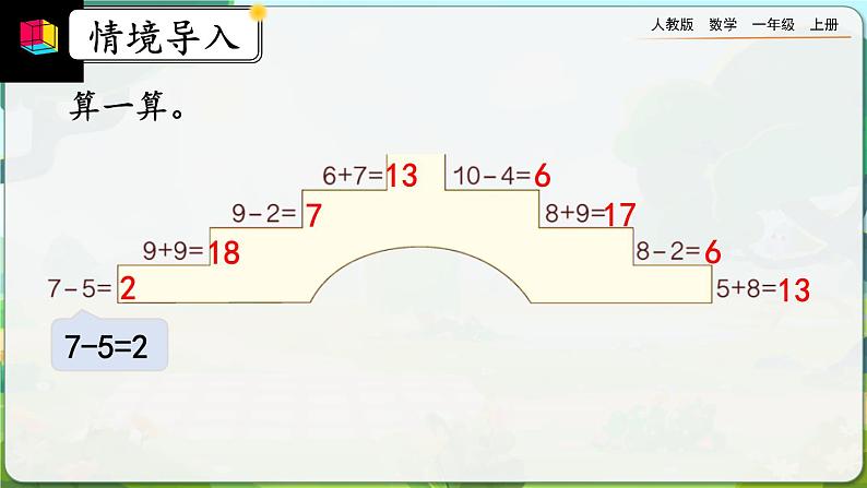 【最新教材插图】人教版数学一上 8.12《练习二十四》课件+课后练习04