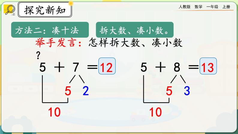 【最新教材插图】人教版数学一上 8.6《5、4、3、2加几》课件+教案+练习06