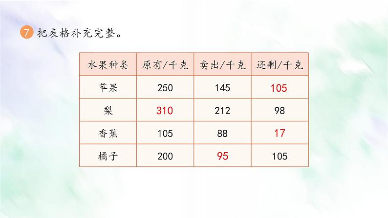 新人教版三年级数学上册练习九课件08