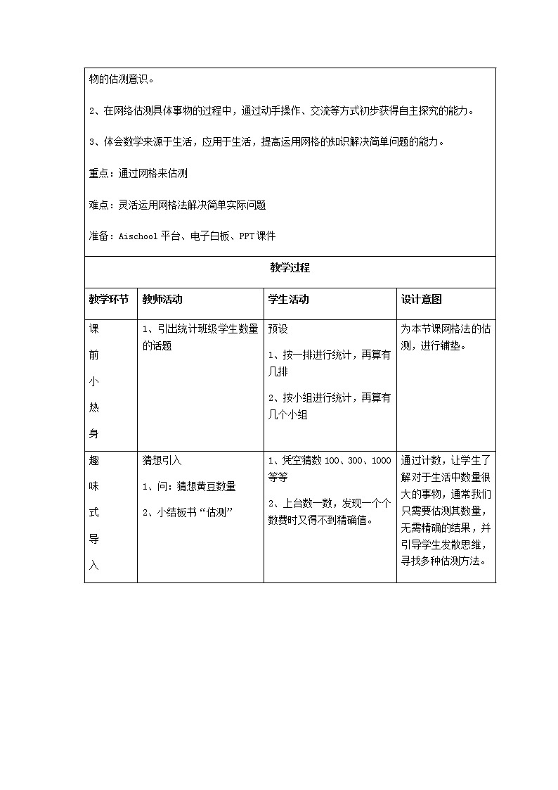 四年级上册数学教案-6.5 整理与提高（数学广场-通过网格来估测）▏沪教版(1)02