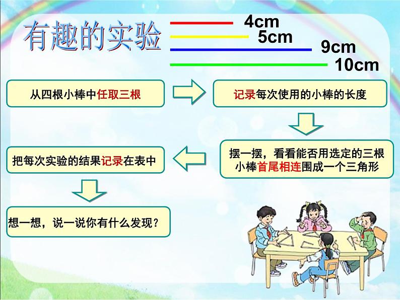 四年级上册数学课件－4.2.1三角形的三边关系｜青岛版（五年制）  (共14张PPT)第3页