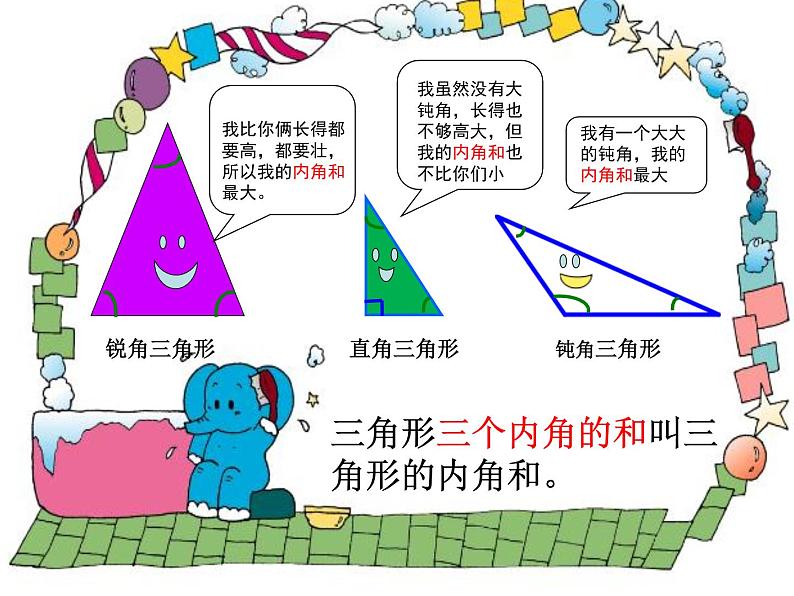 四年级上册数学课件－4.2.2三角形的内角和｜青岛版（五年制）  (共21张PPT)第2页