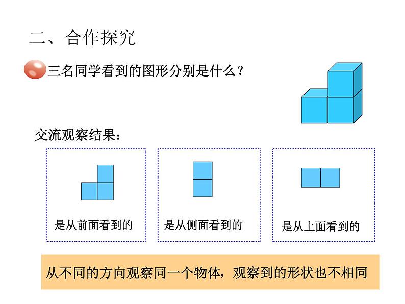 四年级上册数学课件－6.观察物体｜青岛版（五年制） (共18张PPT)第6页