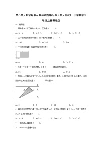 2020-2021学年八 用字母表示数单元测试练习题