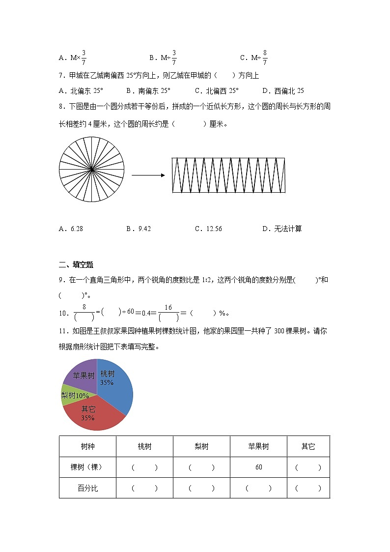 经典题型综合检测卷（试题）-小学数学六年级上册人教版02