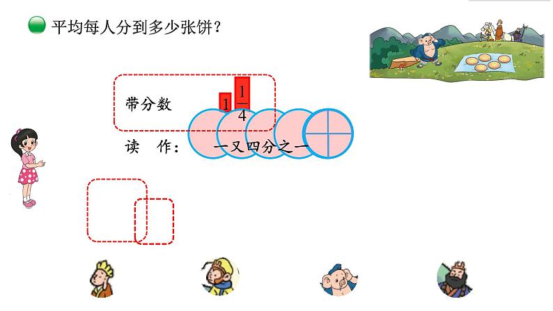 小学数学 北师大版 五年级上册 第五单元第3课时《分饼》 课件04