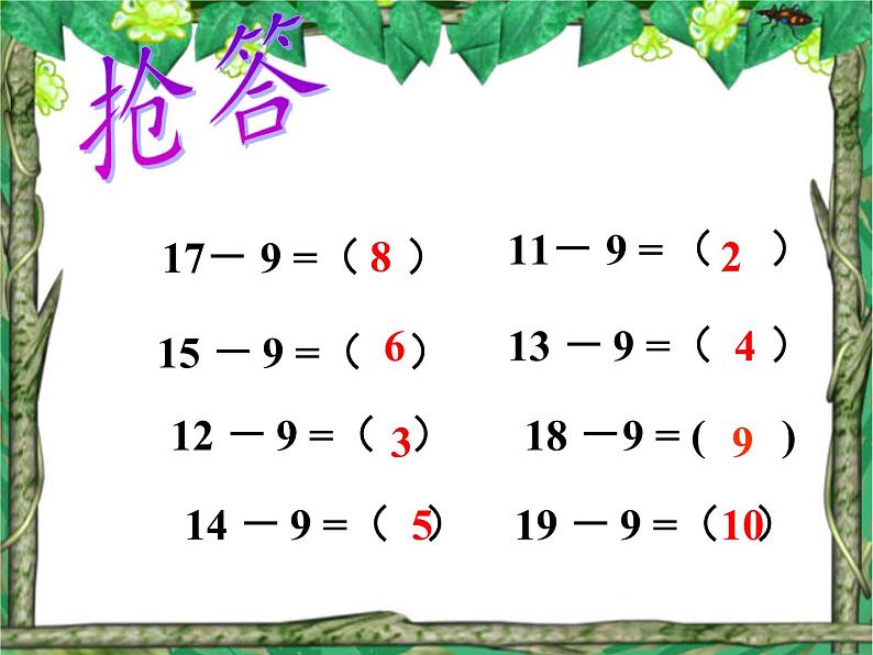 一年级数学下册教学课件-2.2 十几减8、7、6（4）-人教版 (共15张PPT)第3页