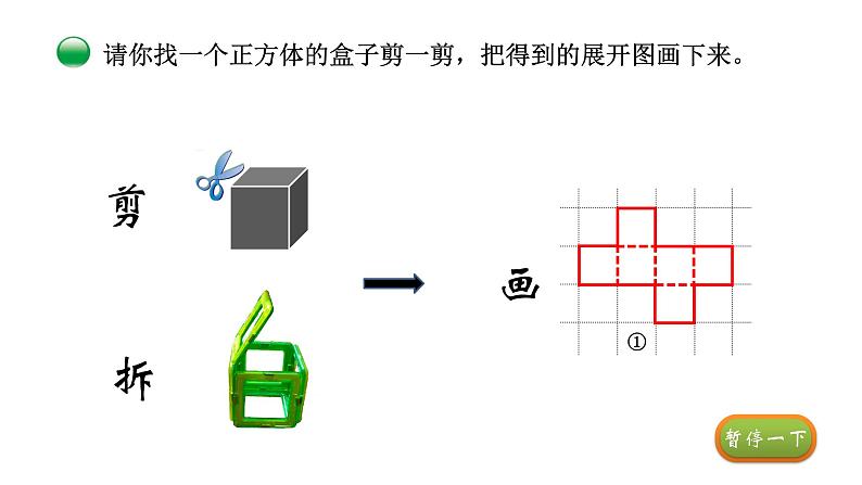 小学数学 北师大版 五年级下 第二单元第03课时《展开与折叠》课件第7页