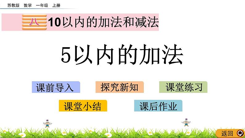 2022年苏教版一年级上册数学第八单元 8.1 5以内的加法  课件+教案+学案+课时练习01