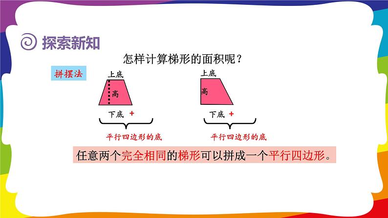 6.3 梯形的面积  (新插图授课课件)人教版五年级数学上册第6页