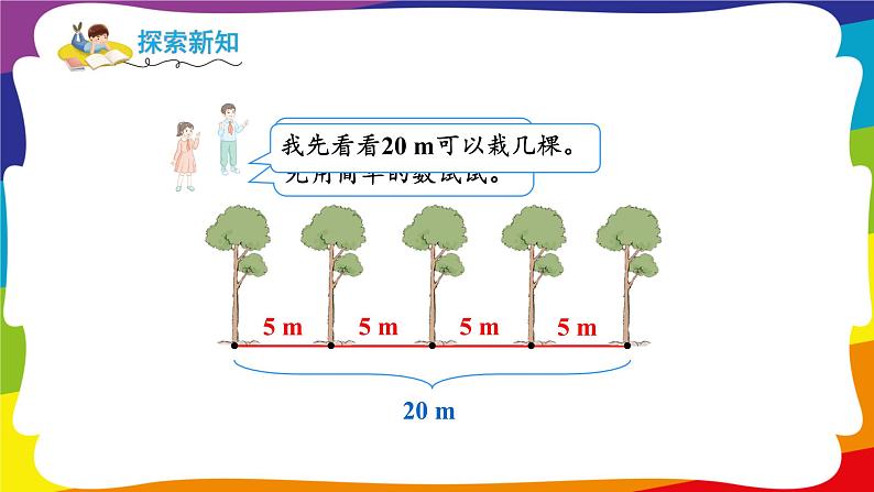 7.1 两端都栽的植树问题 (新插图授课课件)人教版五年级数学上册06