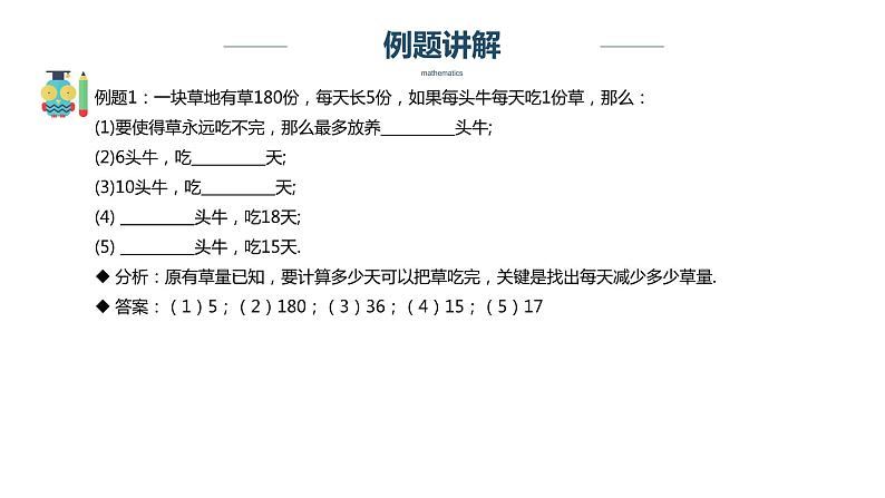 【奥数】四年级下册数学奥数课件-第17讲《牛吃草问题》 全国通用第4页