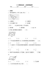 北师大版五年级上册4 探索活动：三角形的面积当堂达标检测题