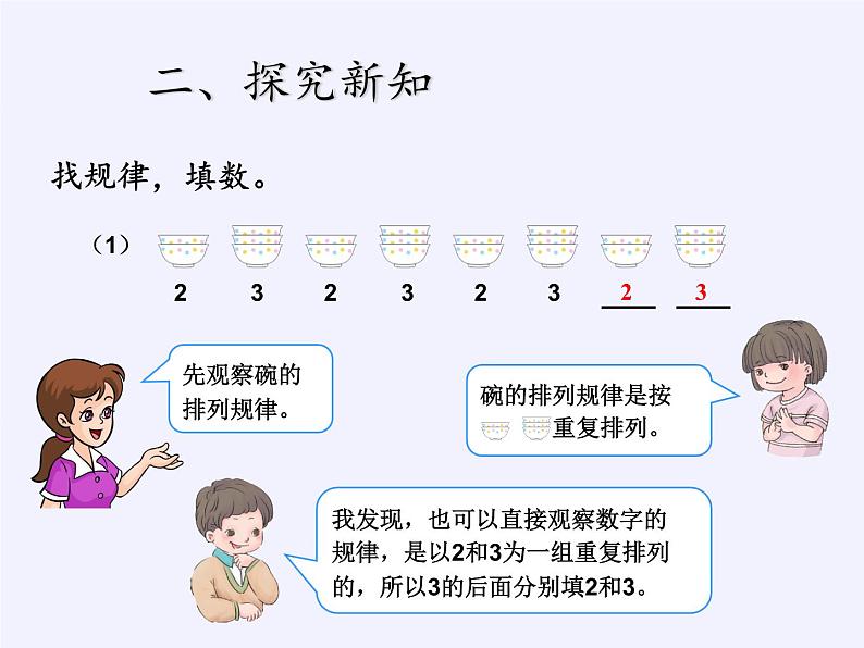 一年级数学下册教学课件-7.找规律4-人教版(共18张PPT)第6页