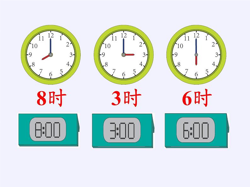 一年级上册数学教学课件-7.认识钟表32-人教版(共16张PPT)第8页