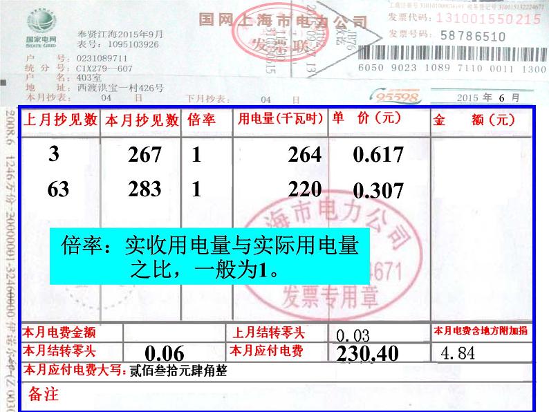 五年级上册数学课件-6.2  小数应用-水、电、天然气的费用  ▏沪教版 (共15张PPT)(1)第2页