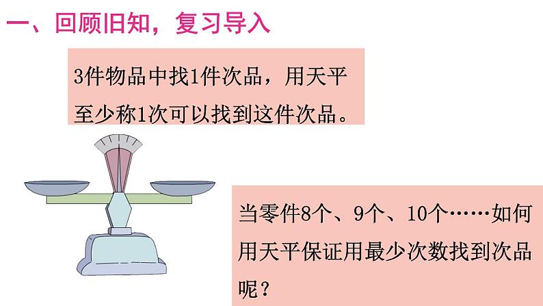 五年级下册数学课件-8 数学广角 第2课时  运用最优法找次品第3页