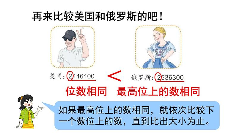 青岛（六三）版数学四上 1.3万以上数的大小比较及改写 课件第6页