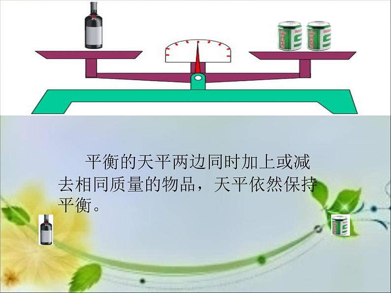 青岛（六三）版数学五上 4.2等式的性质一及应用 课件第3页