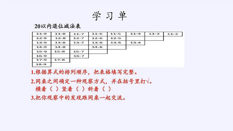 一年级数学下册教学课件-2.4 整理和复习（34）-人教版(共10张PPT)第3页