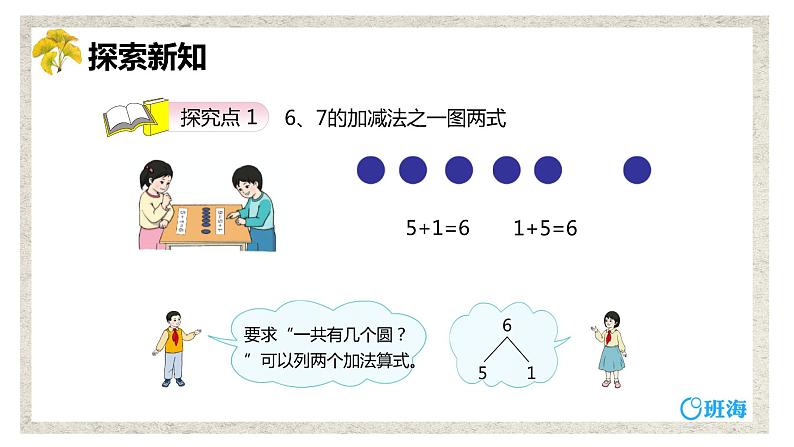 班海数学人教2022新版 一上 第五单元 1.6和7（加减法 ）【优质课件】第6页