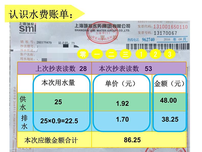 五年级上册数学课件-6.2  小数的应用-水 、电、天然气的费用  ▏沪教版  (共10张PPT)03