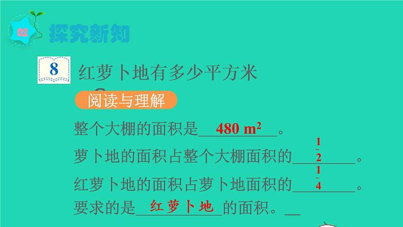 2022六年级数学上册1分数乘法第8课时解决问题教学课件新人教版第3页