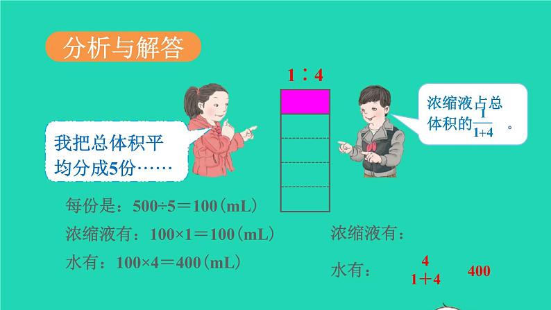 2022六年级数学上册4比第3课时比的应用教学课件新人教版04