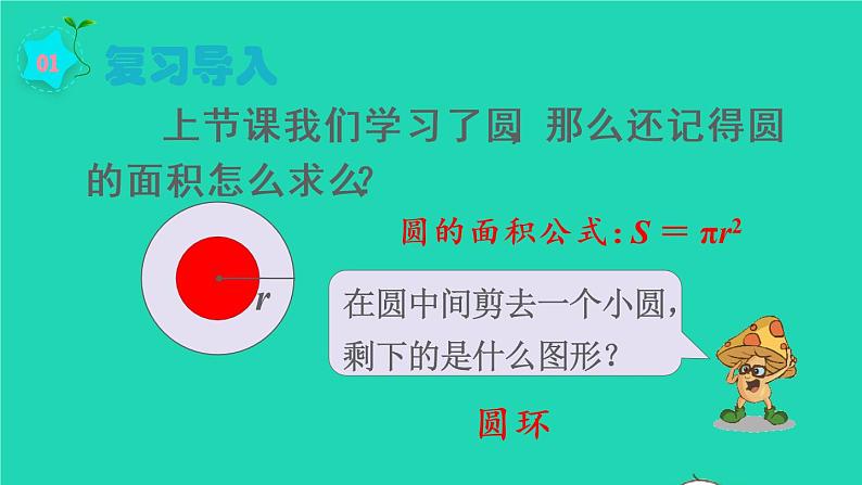 2022六年级数学上册5圆3圆的面积第2课时圆环的面积教学课件新人教版第2页