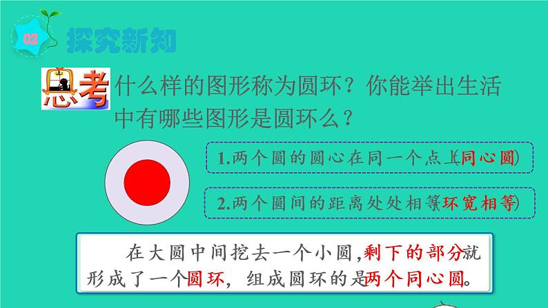 2022六年级数学上册5圆3圆的面积第2课时圆环的面积教学课件新人教版第3页