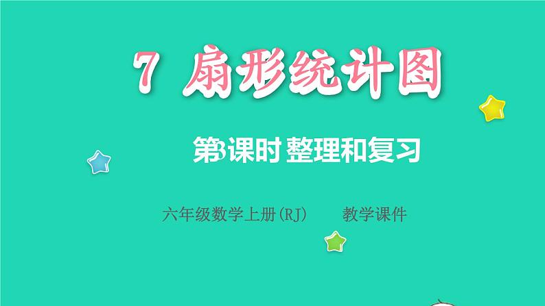 2022六年级数学上册7扇形统计图第3课时整理和复习教学课件新人教版第1页