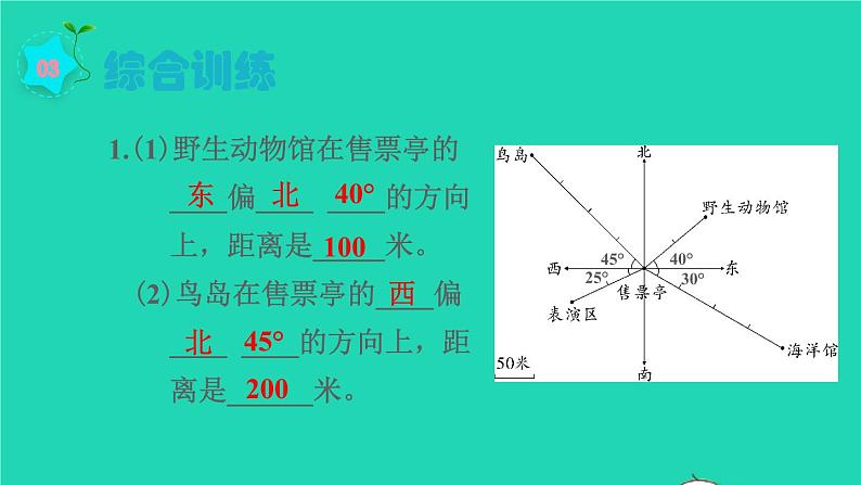 2022六年级数学上册2位置与方向二第4课时整理和复习教学课件新人教版07