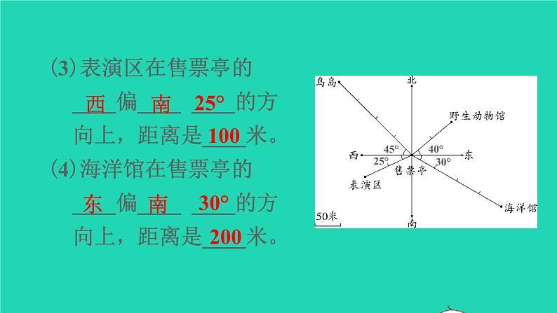 2022六年级数学上册2位置与方向二第4课时整理和复习教学课件新人教版08