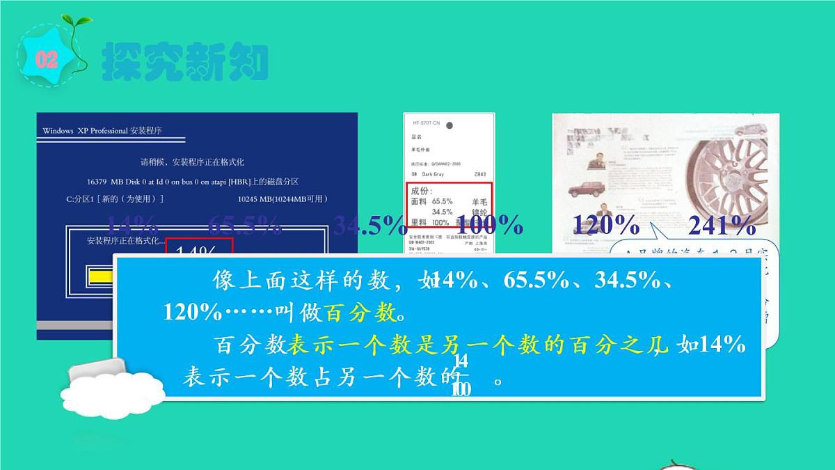 2022六年级数学上册6百分数一第1课时百分数的意义和读写法教学课件新人教版第3页