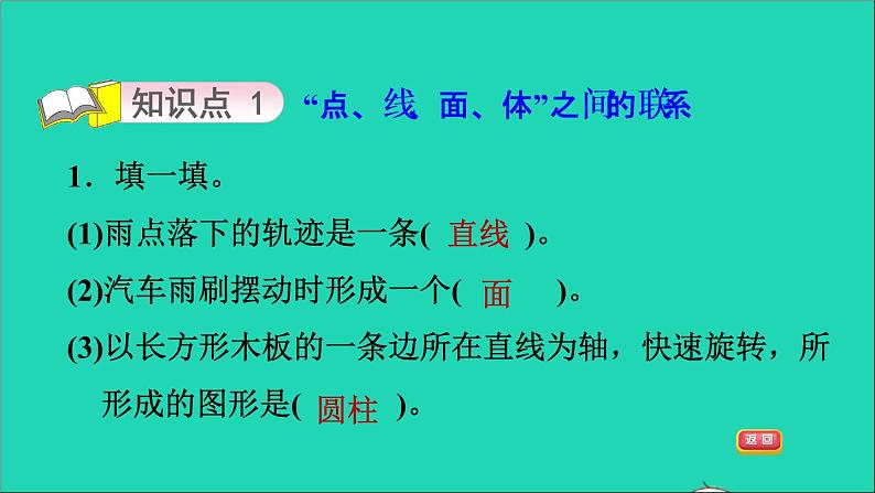 2022六年级数学下册第1单元圆锥与圆锥1面的旋转圆柱与圆锥的形成习题课件北师大版03